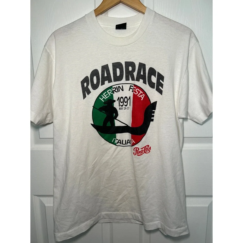 Screen Stars Best‎ Vintage 1991 Roadrace Herrin Festa T-Shirt XL
